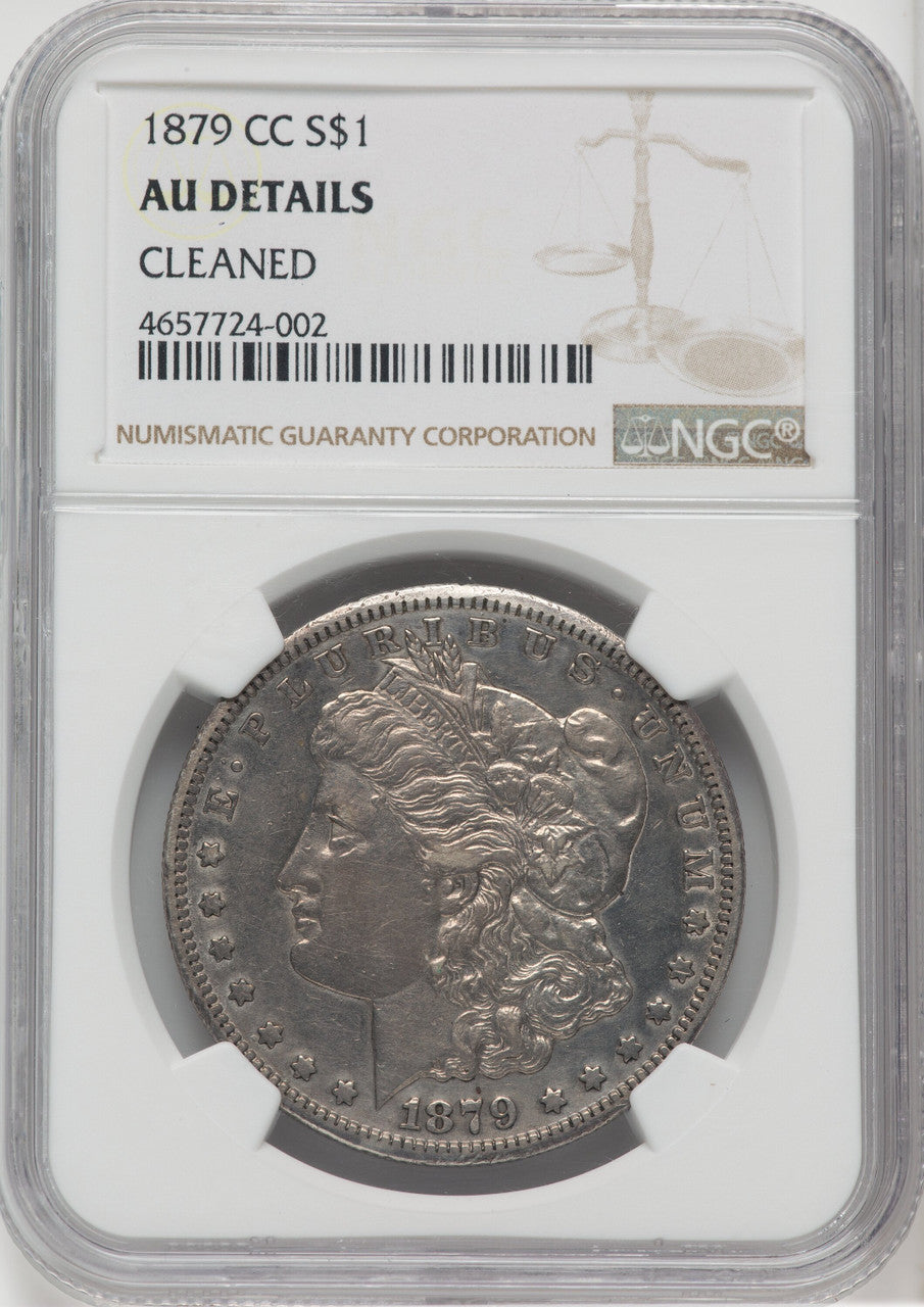 1879-CC $1 Morgan Dollar Details NGC AU50