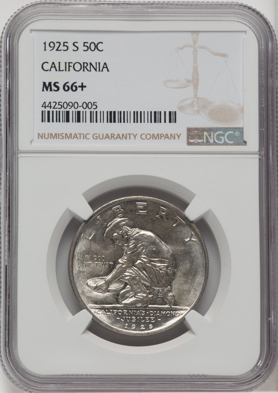 1925-S 50C California Commemorative Silver NGC MS66+