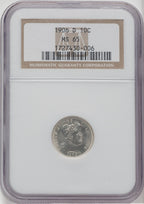 1906-D 10C Barber Dime NGC MS65