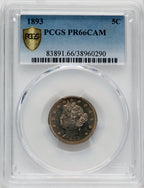 1893 5C CA Proof Liberty Nickel PCGS PR66