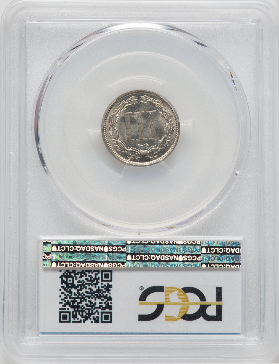 1871 3CN CAC Three Cent Nickel PCGS MS66