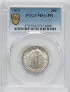 1919 25C FH Standing Liberty Quarter PCGS MS64