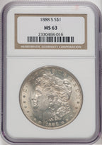 1888-S $1 Morgan Dollar NGC MS63