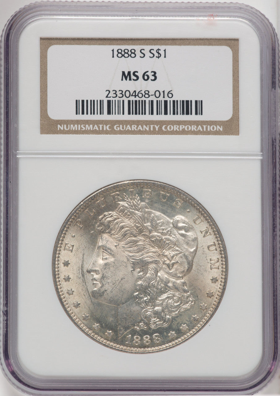 1888-S $1 Morgan Dollar NGC MS63