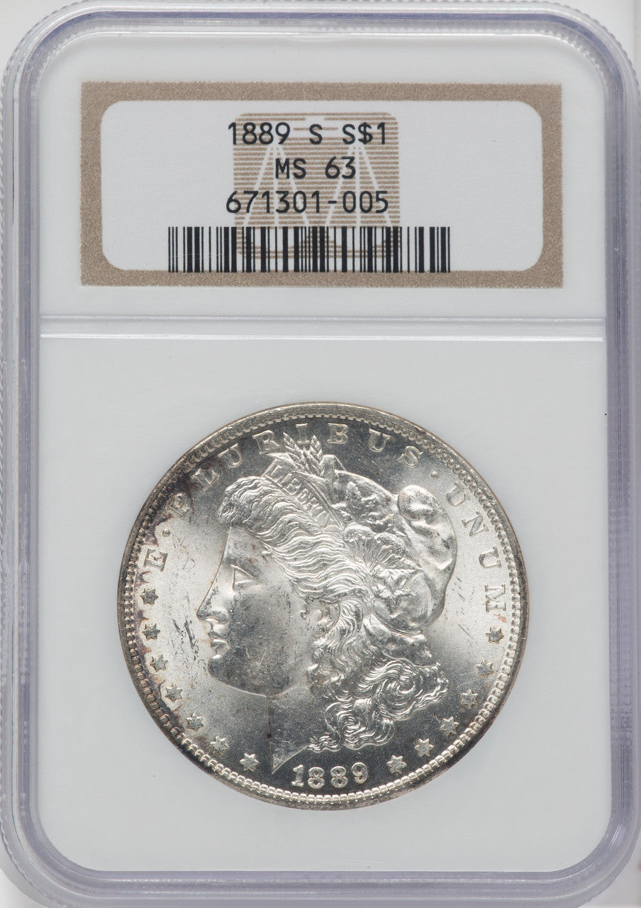 1889-S $1 Morgan Dollar NGC MS63