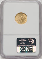 1854 $2.50 Liberty Quarter Eagle NGC AU58