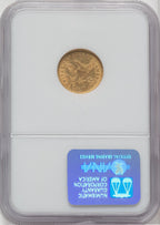 1861 $2.50 New Reverse Type 2 Liberty Quarter Eagle NGC MS60