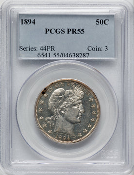 1894 50C Proof Barber Half Dollar PCGS AU55