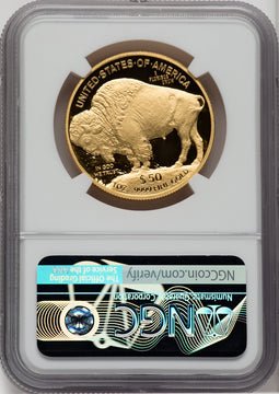2008-W $50 One-Ounce Gold Buffalo .9999 Fine Gold NGC PF70