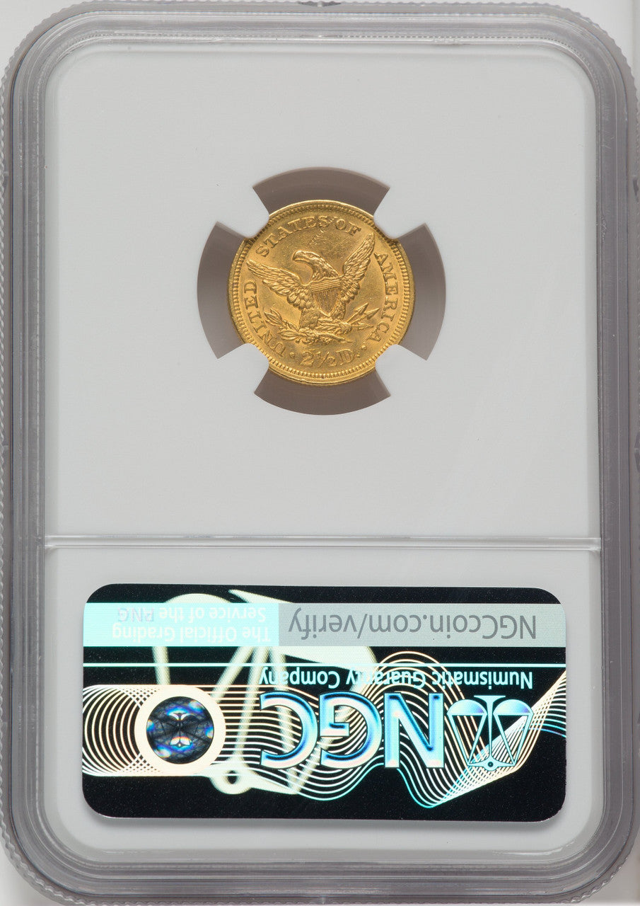 1859 $2.50 Old Rev. Liberty Quarter Eagle NGC MS61