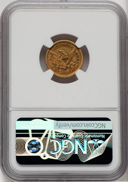 1867-S $2.50 Liberty Quarter Eagle NGC AU53