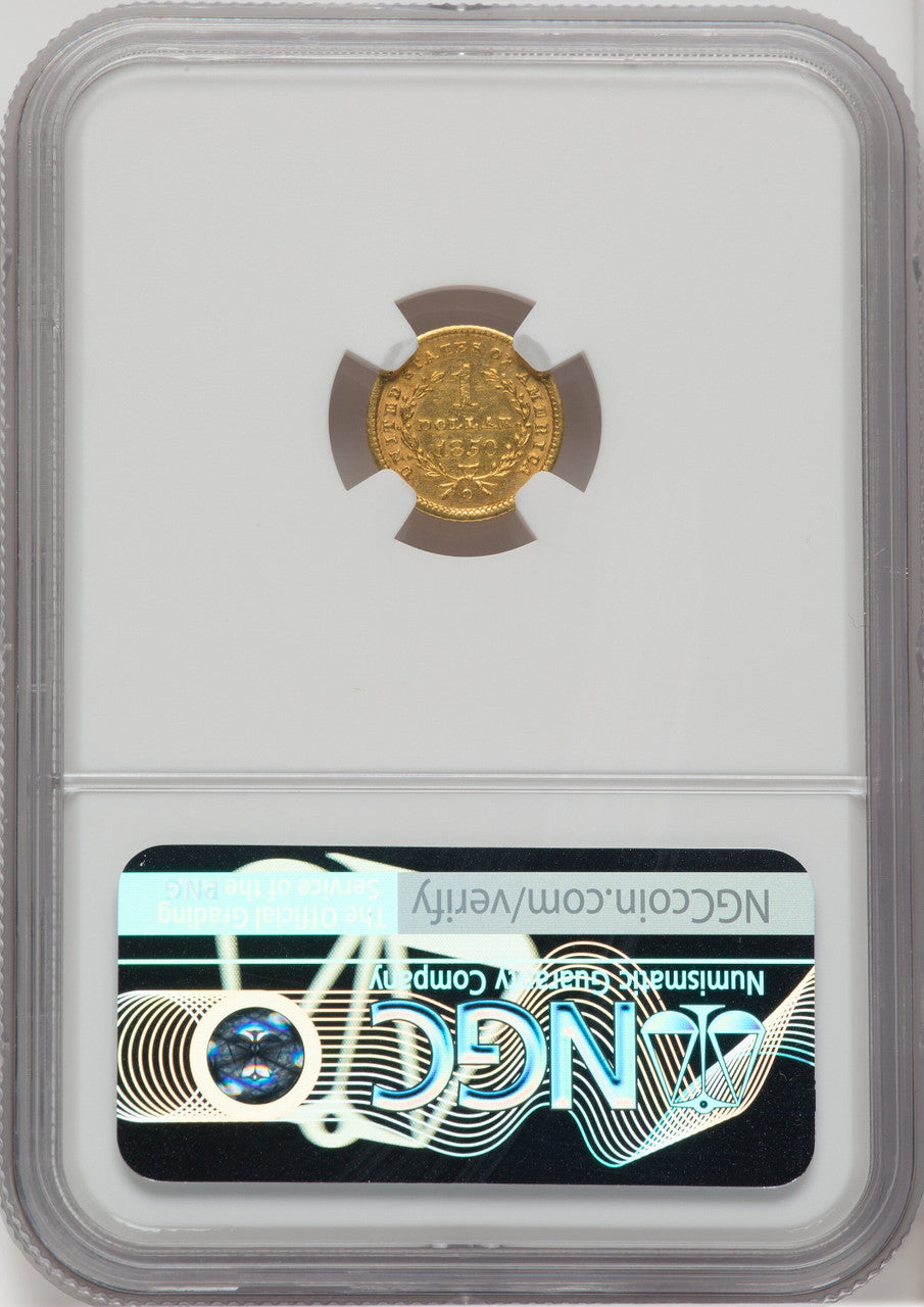 1850-O G$1 Gold Dollar NGC MS62
