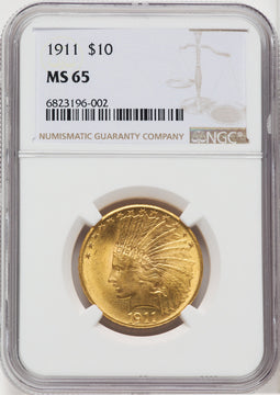 1911 $10 Indian Eagle NGC MS65