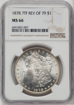 1878 7TF $1 Reverse of 1879 Morgan Dollar NGC MS66