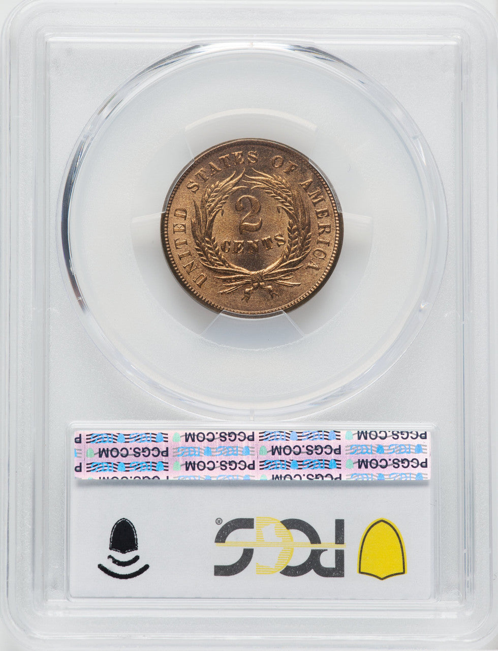 1865 2C Fancy 5 Two Cent Pieces PCGS MS66+
