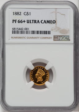 1882 G$1 Proof Gold Dollar NGC PR66+