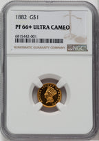 1882 G$1 Proof Gold Dollar NGC PR66+