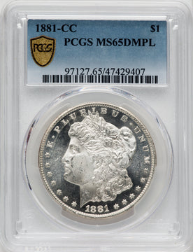 1881-CC $1 DM Morgan Dollar PCGS MS65