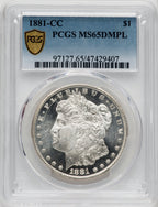 1881-CC $1 DM Morgan Dollar PCGS MS65
