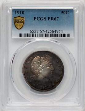 1910 50C Proof Barber Half Dollar PCGS PR67