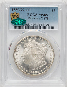 1880-CC $1 Reverse of 1878 CAC Morgan Dollar PCGS MS65