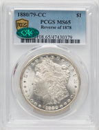 1880-CC $1 Reverse of 1878 CAC Morgan Dollar PCGS MS65