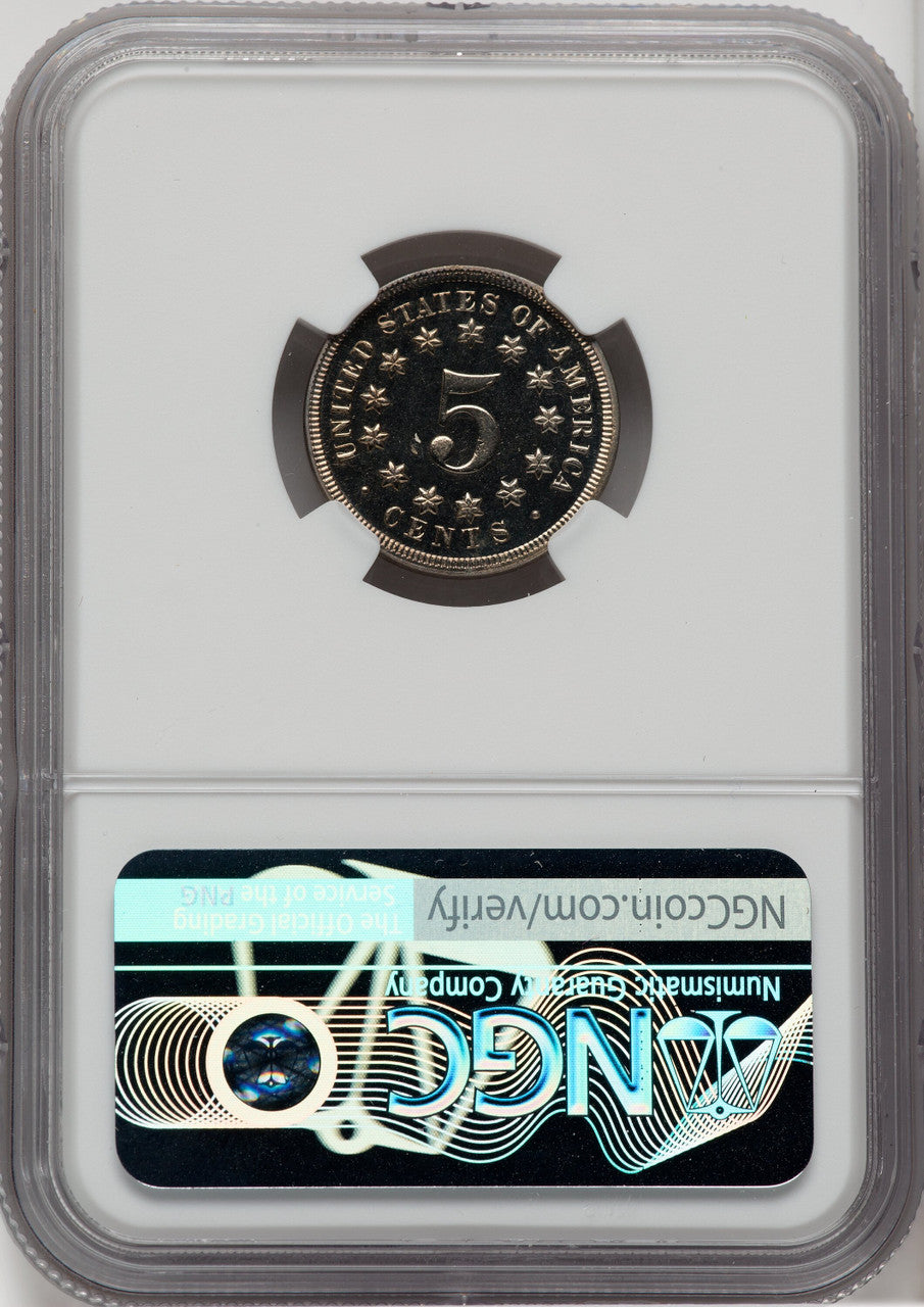 1869 5C Proof Shield Nickel NGC PR67