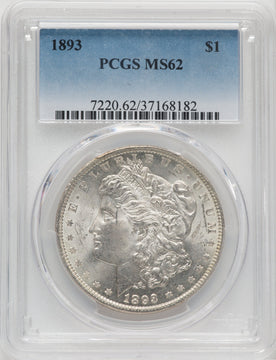 1893 $1 Morgan Dollar PCGS MS62