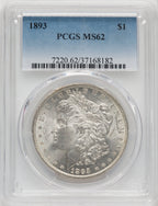 1893 $1 Morgan Dollar PCGS MS62
