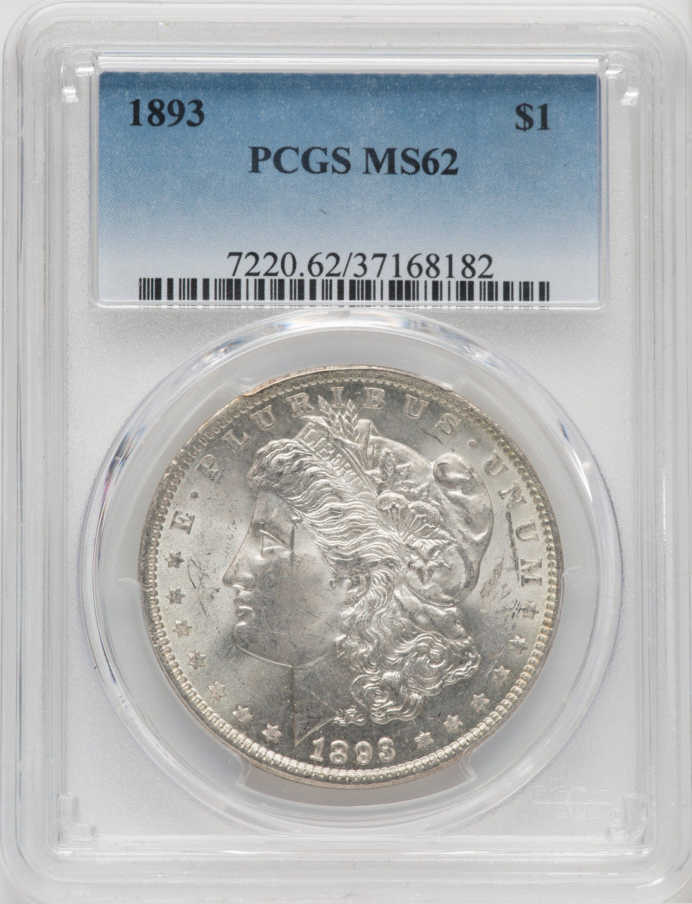 1893 $1 Morgan Dollar PCGS MS62