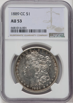 1889-CC $1 Morgan Dollar NGC AU53