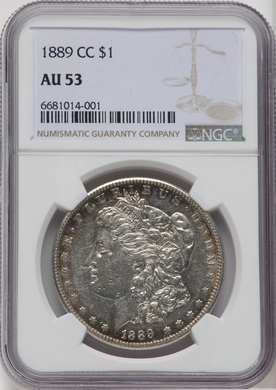 1889-CC $1 Morgan Dollar NGC AU53