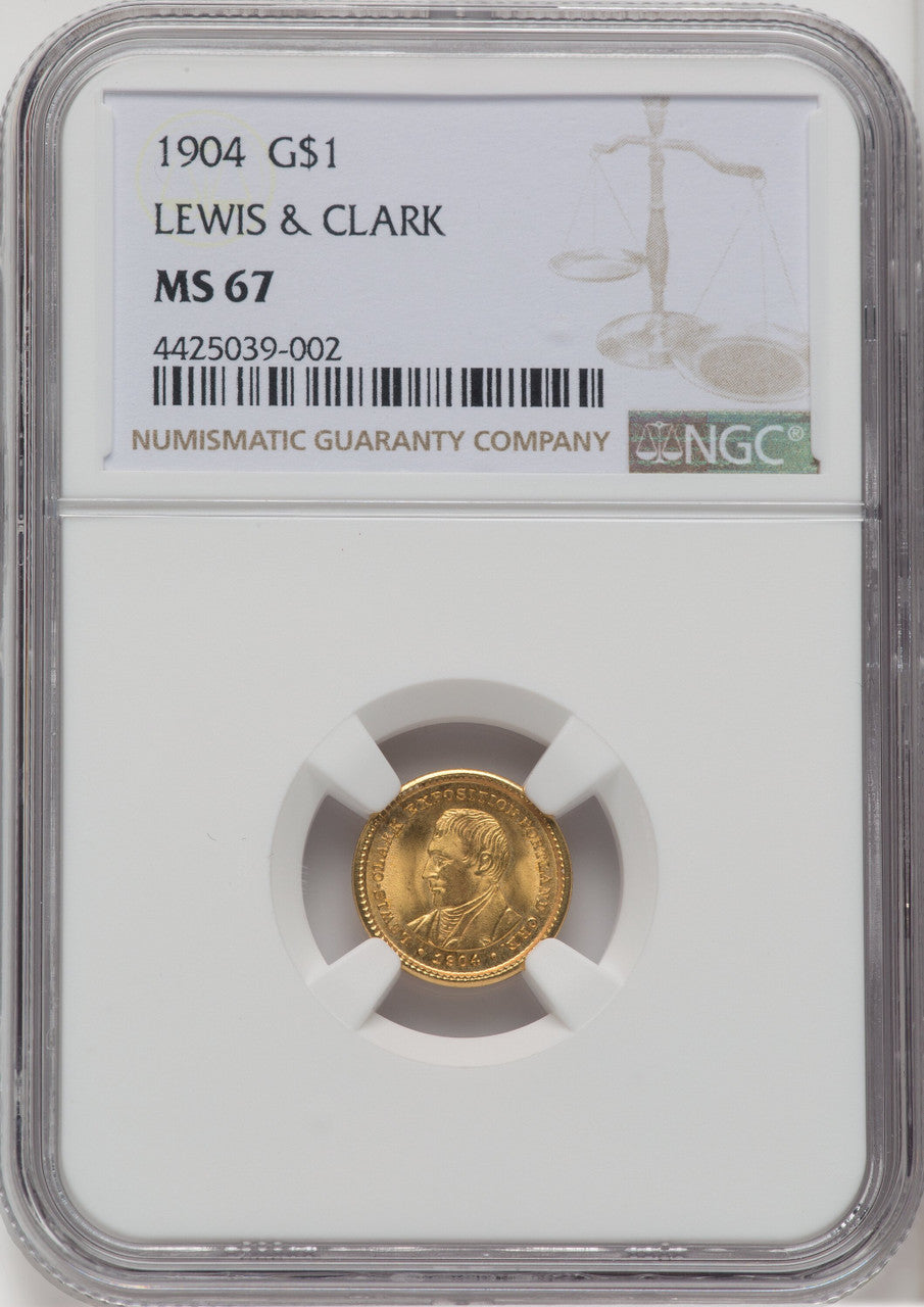 1904 G$1 Lewis and Clark Commemorative Gold NGC MS67