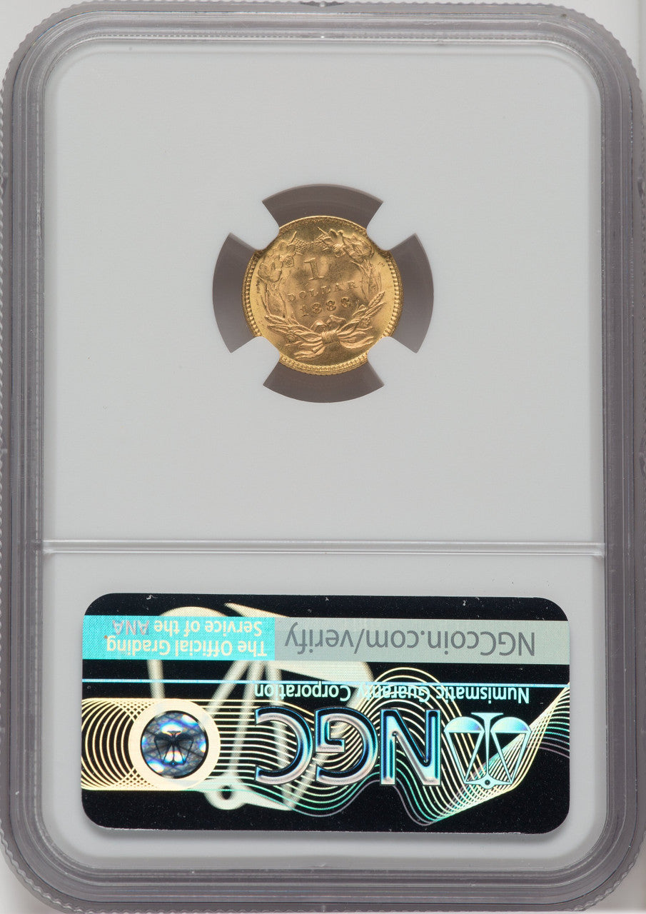 1883 G$1 Gold Dollar NGC MS66