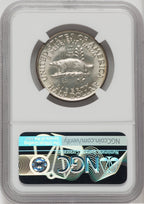 1936 50C Wisconsin Commemorative Silver NGC MS67+