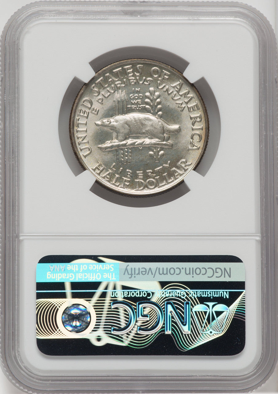 1936 50C Wisconsin Commemorative Silver NGC MS67+