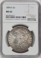 1894-S $1 Morgan Dollar NGC MS62