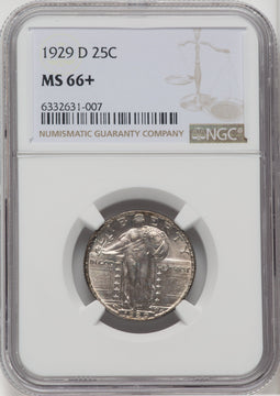 1929-D 25C Standing Liberty Quarter NGC MS66+