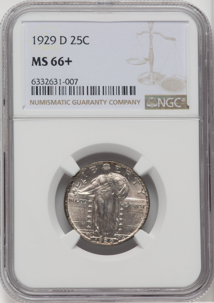 1929-D 25C Standing Liberty Quarter NGC MS66+