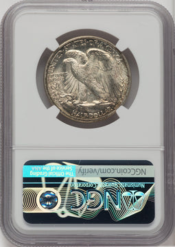 1938-D 50C Walking Liberty Half Dollar NGC MS66+