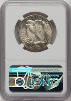 1938-D 50C Walking Liberty Half Dollar NGC MS66+