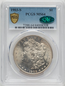 1903-S $1 CAC Morgan Dollar PCGS MS64