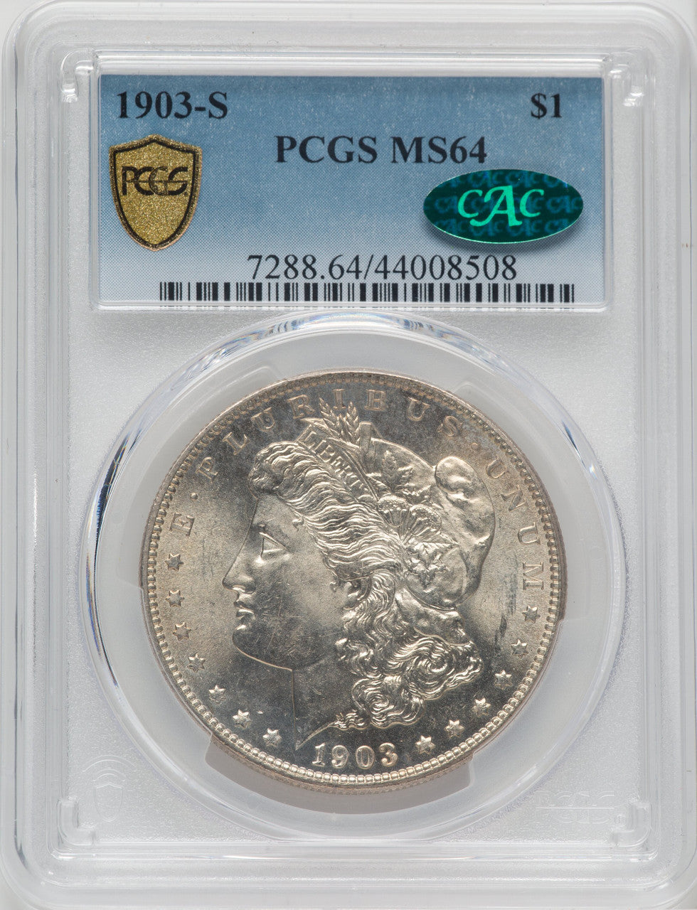 1903-S $1 CAC Morgan Dollar PCGS MS64