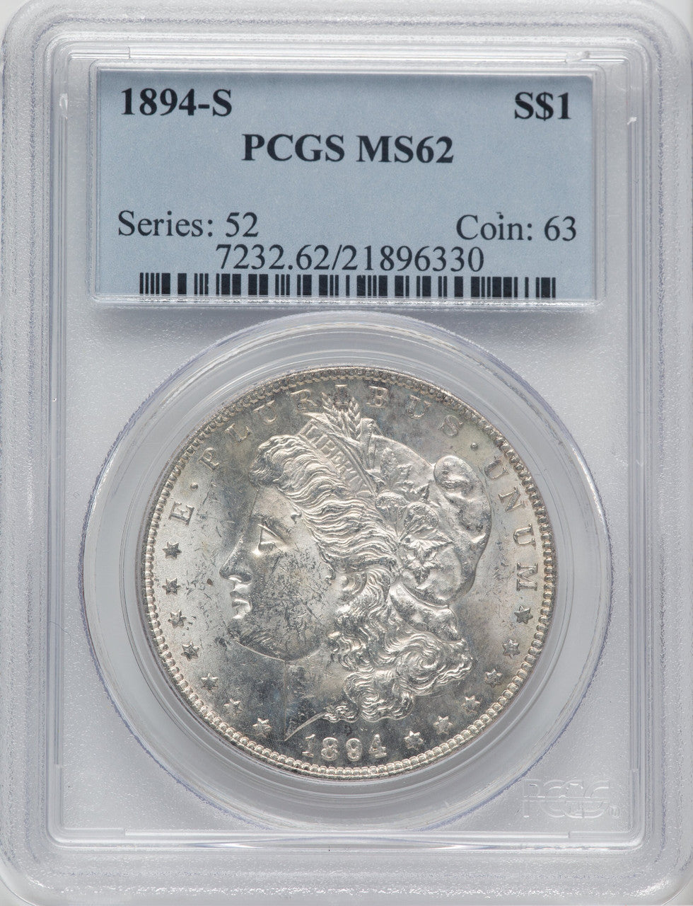 1894-S $1 Morgan Dollar PCGS MS62