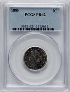 1885 5C Proof Liberty Nickel PCGS PR62