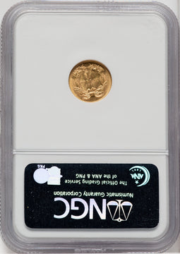 1862 G$1 Gold Dollar NGC MS62