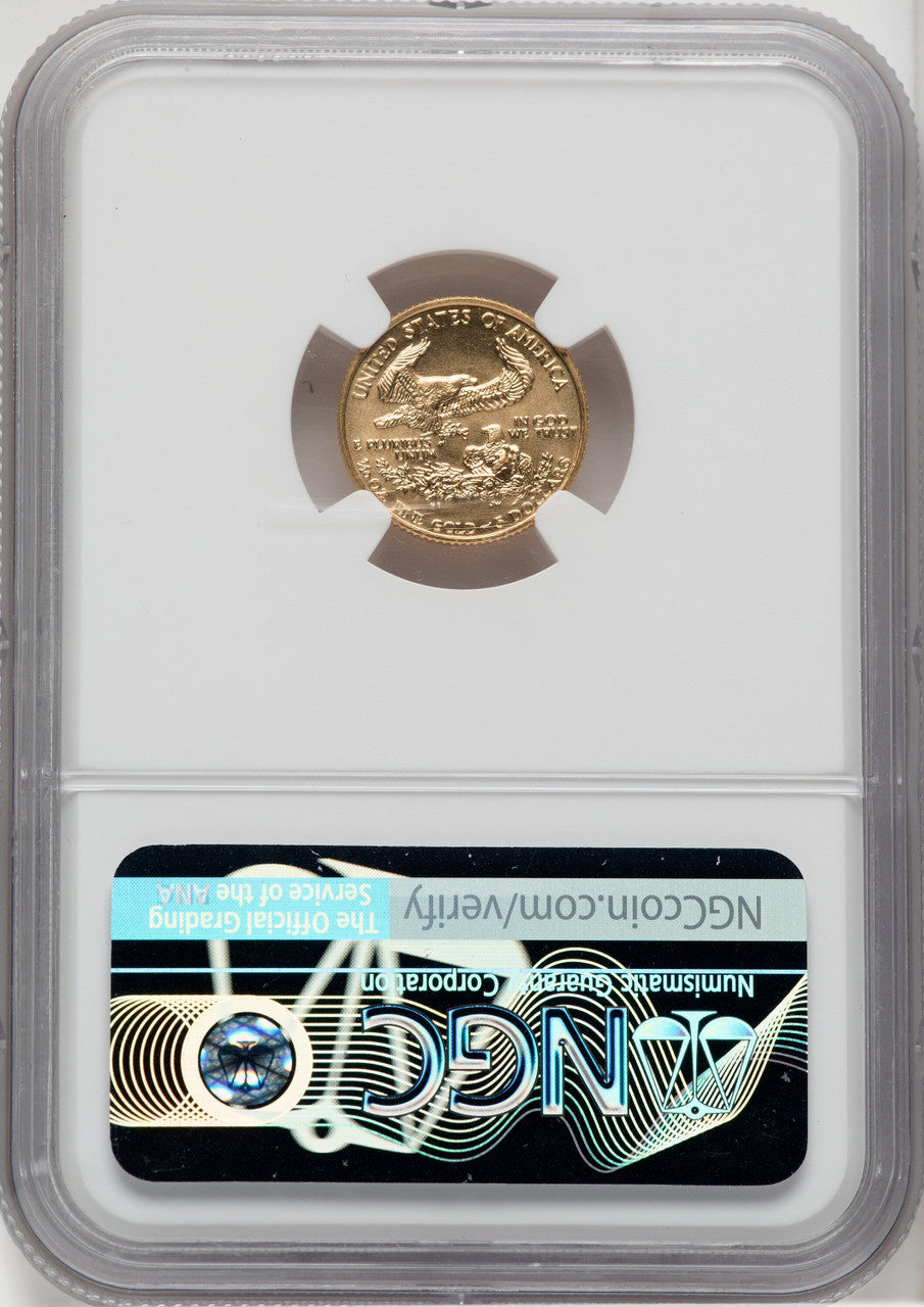 1992 $5 Tenth-Ounce Gold Eagle NGC MS70