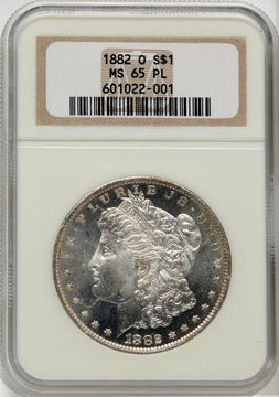 1882-O $1 PL Morgan Dollar NGC MS65