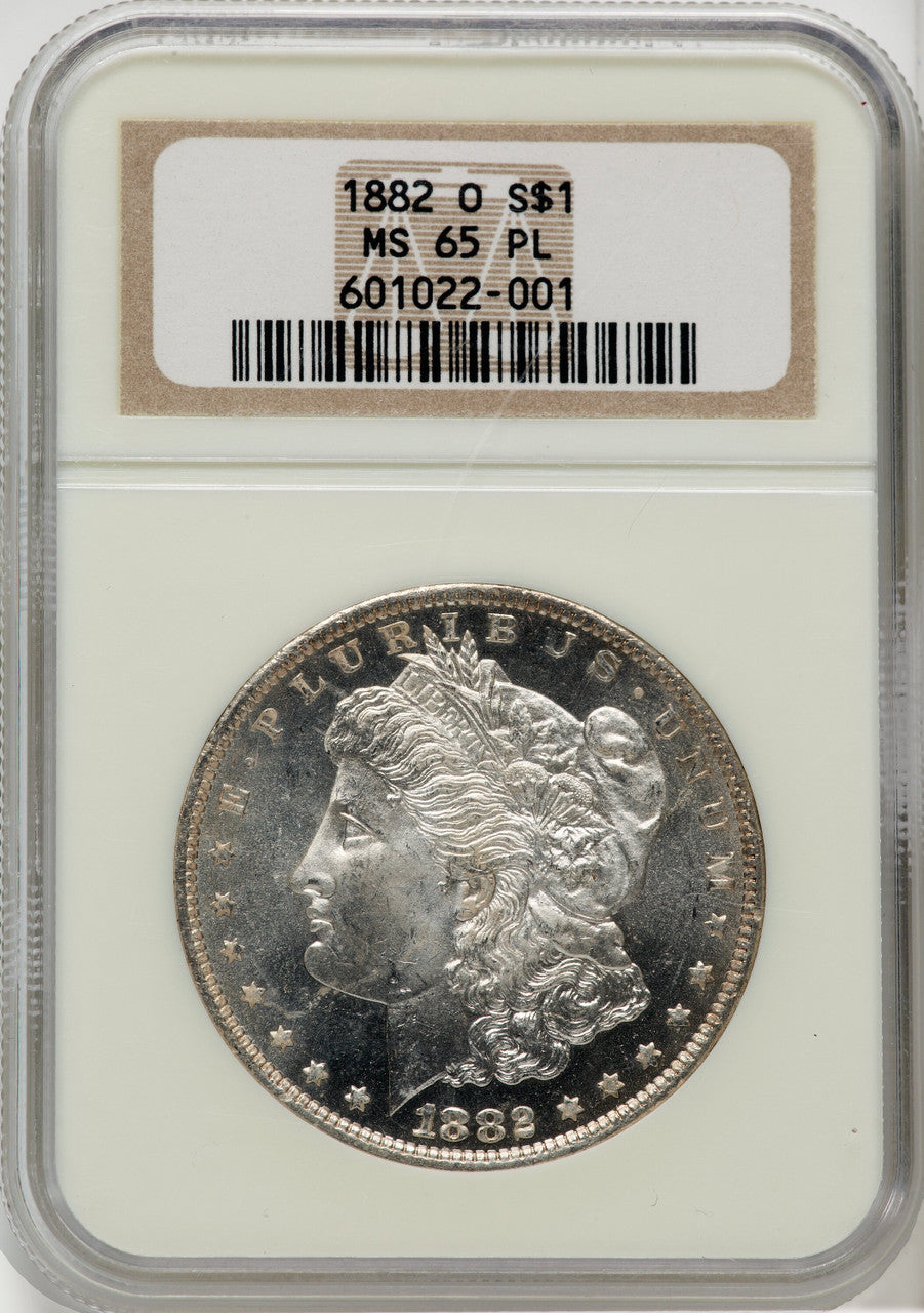 1882-O $1 PL Morgan Dollar NGC MS65