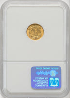 1854 G$1 Type Two Gold Dollar NGC MS61